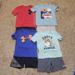 Boys' Size 5 Under Armour Short-Sleeved Shirt/Short Set *Imperfect* Bundle #2